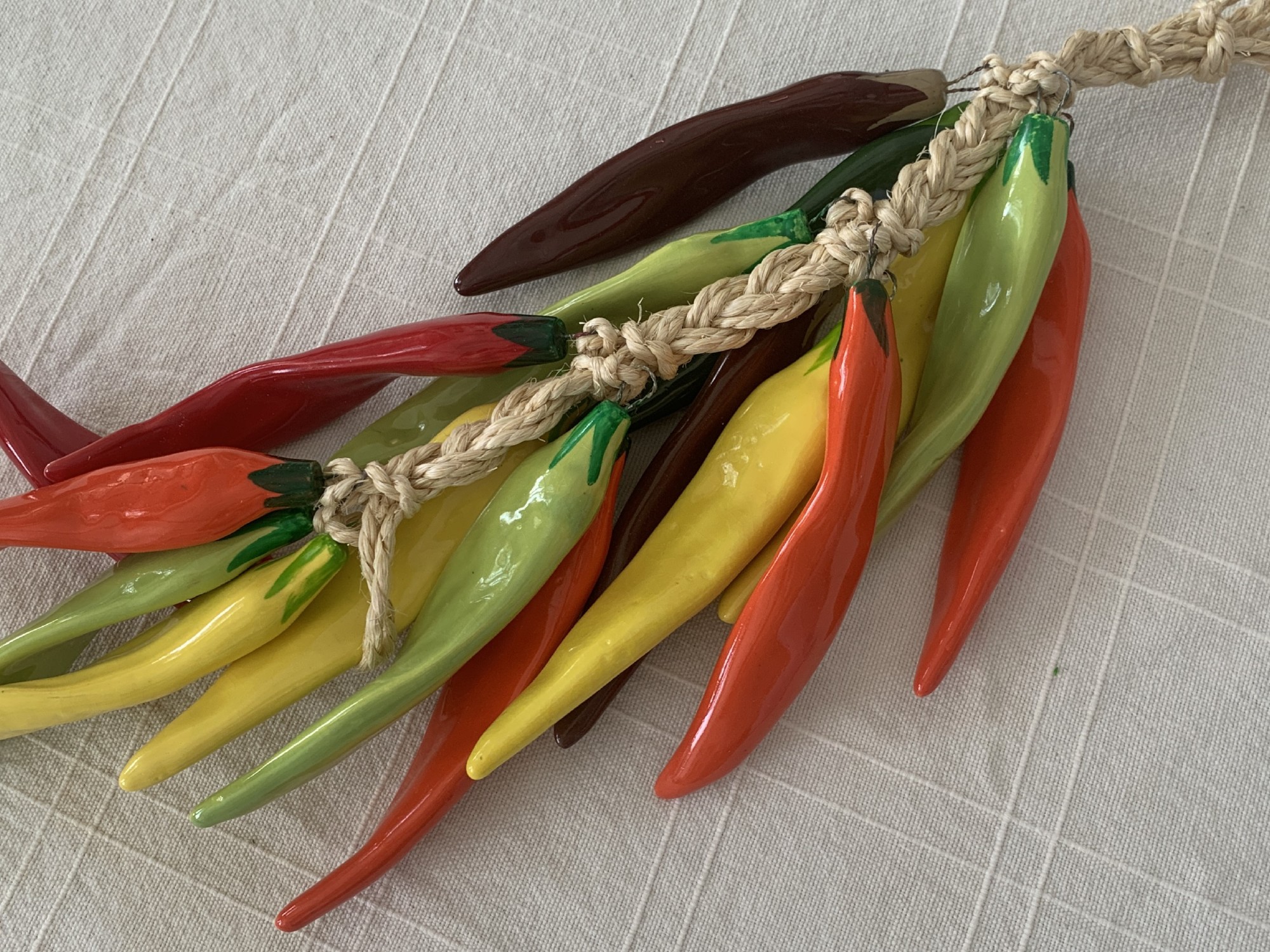 17er Peperoni-Zopf Keramik, multicolor, H 65 cm, B 11 cm, L 11 cm von fischer's lagerhaus