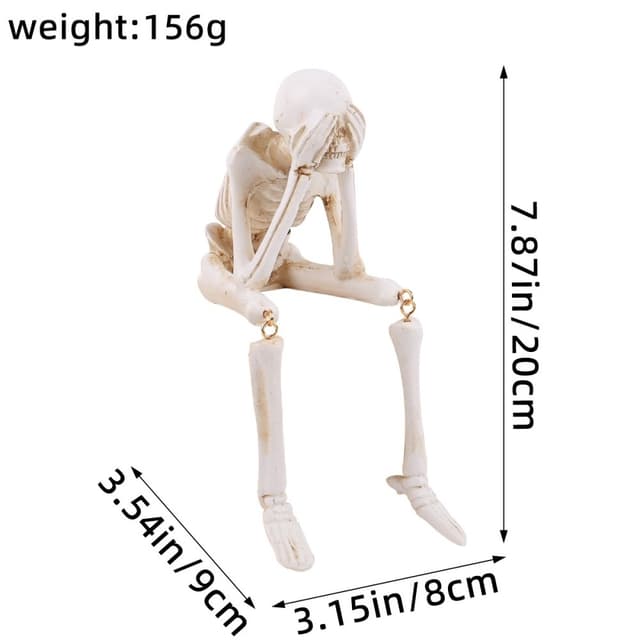 Halloween skelet figur Spooky Skull Dekoration Party Haunted House