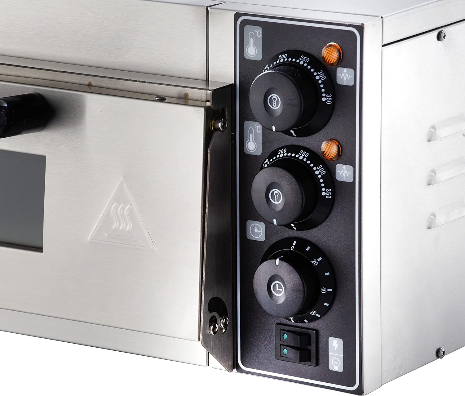 Pizzaofen 35 cm I Elektrischer Pizzaofen mit Keramikboden I Pizza Maker für 1 Pizza Ø 35 cm I Pizza Ofen Elektro für Gastronomie