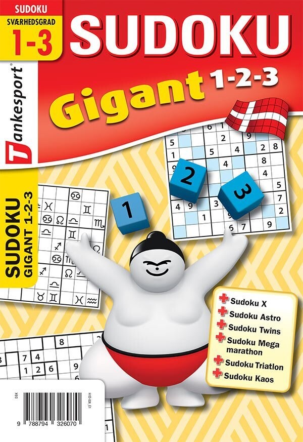 Sudoku Gigant 1,2,3 - Keesing - Bog