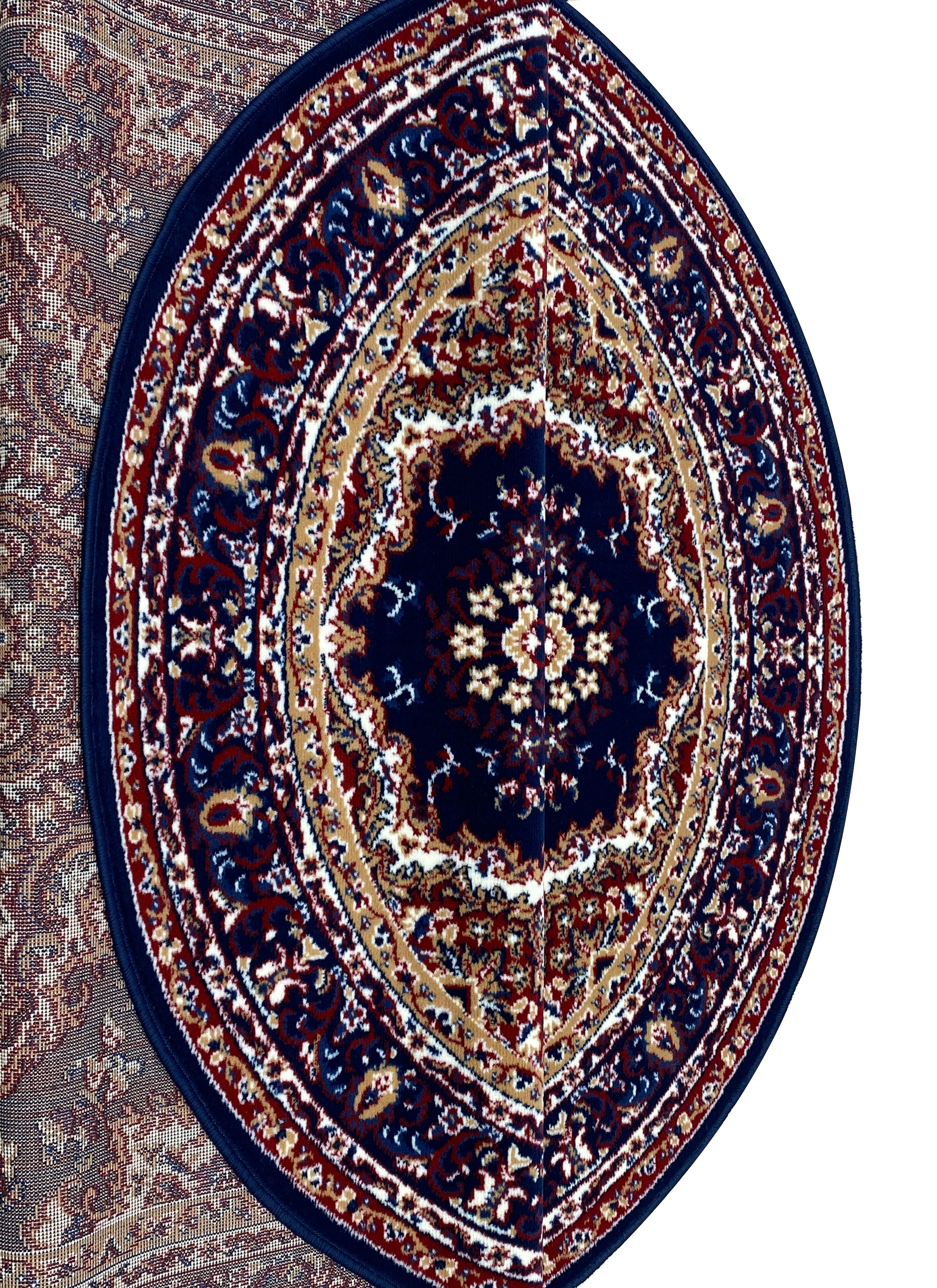 my home Teppich »Oriental, Made in Belgium« oval 7 mm Höhe Orient-Optik, mit Bordüre, Kurzflor, pflegeleicht, elegant