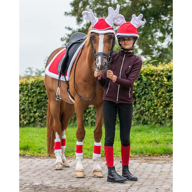 Zadeldek QHP Kerst Dressuur Rood