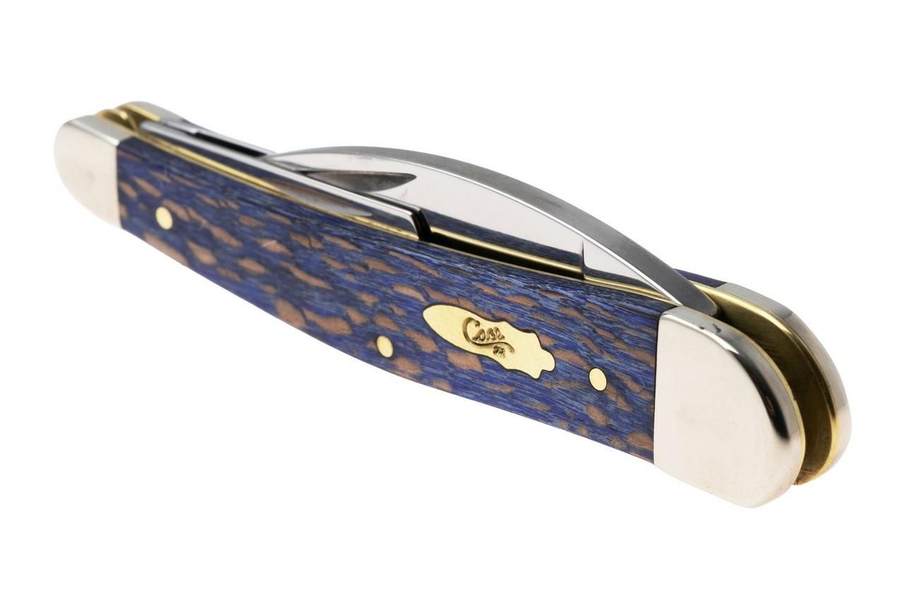 Case Seahorse Whittler, Smooth Blue Sycamore Wood, 63735, 7355WH SS zakmes