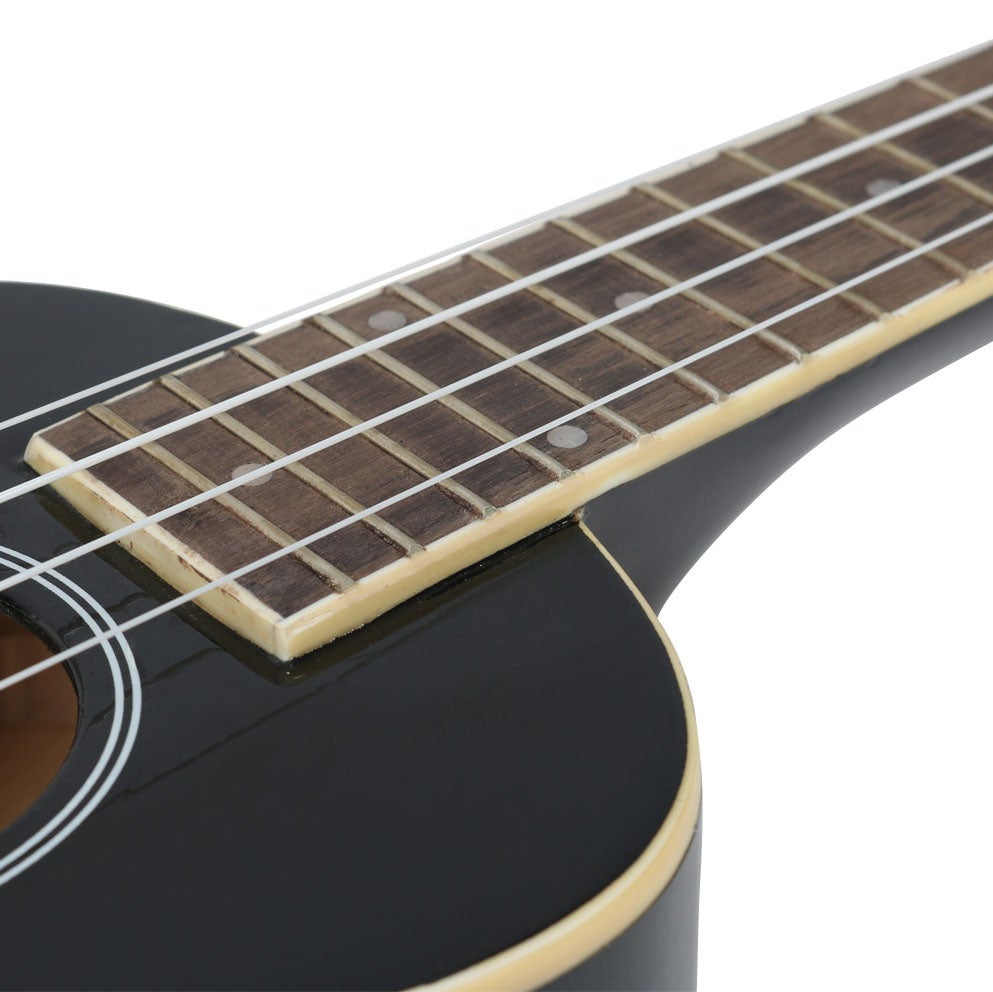 Fazley K21B-W sopraan ukelele zwart