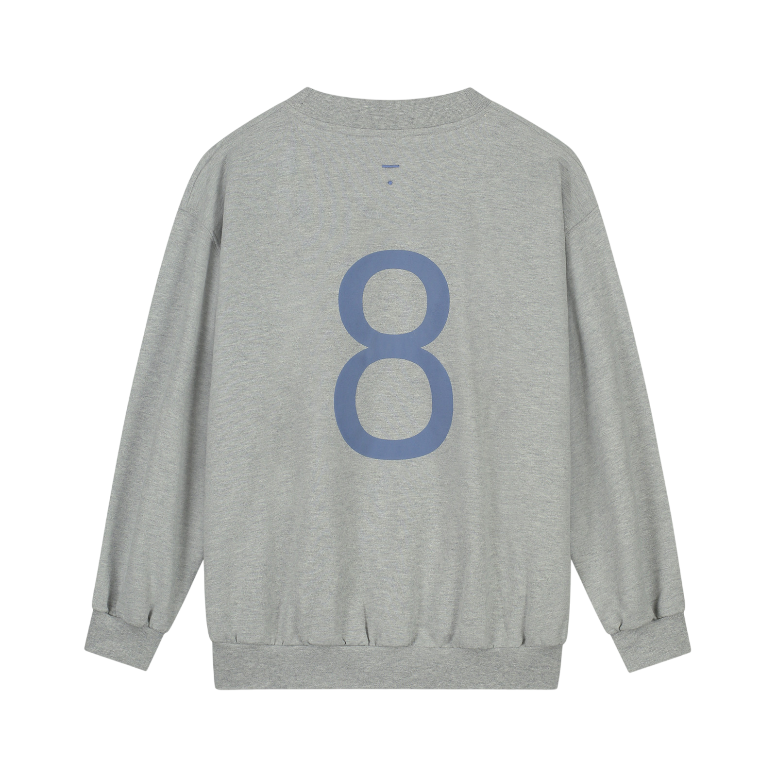 Birthday Sweatshirt 8 Grey Melange Blue Moon