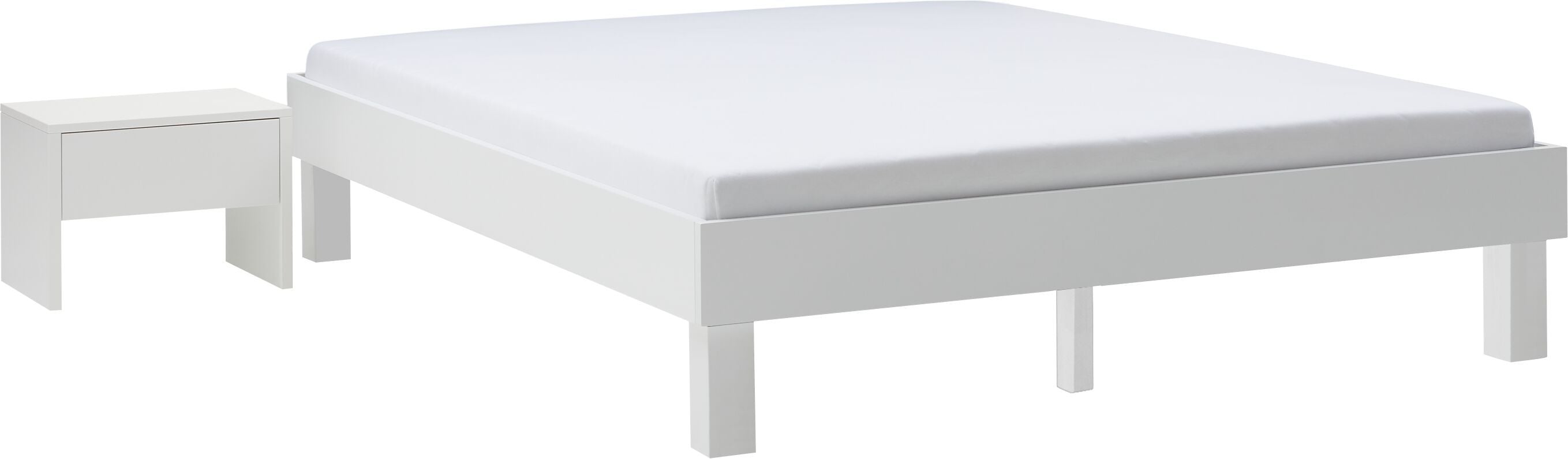 CARA Bett - Weiss / B: 180.0 cm x T: 200.0 cm