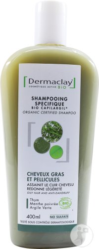 Dermaclay Shampoing Bio Cheveux Gras Et Pellicules Flacon 400ml