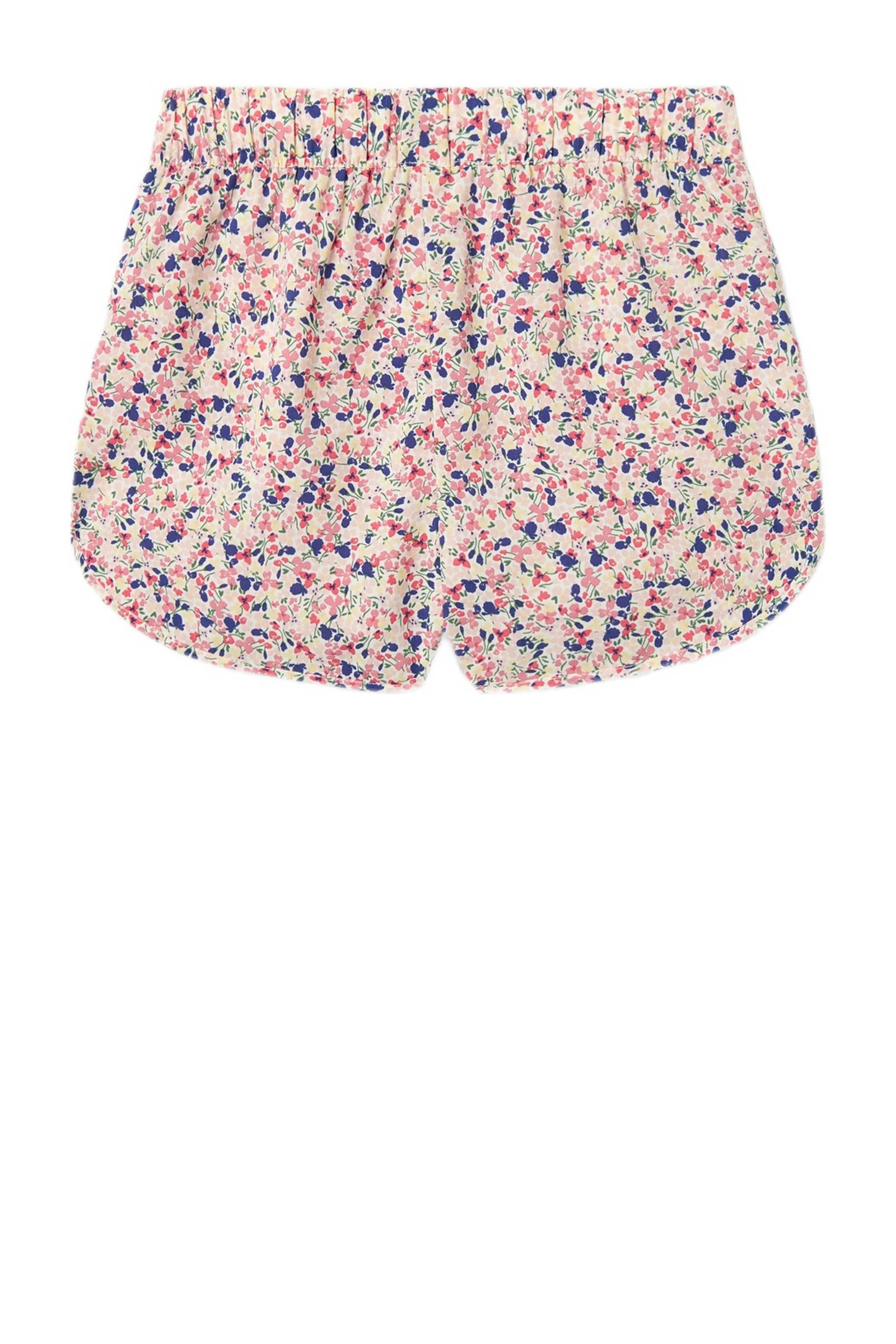 NAME IT gebloemde casual short NKFVINAYA roze/wit/paars