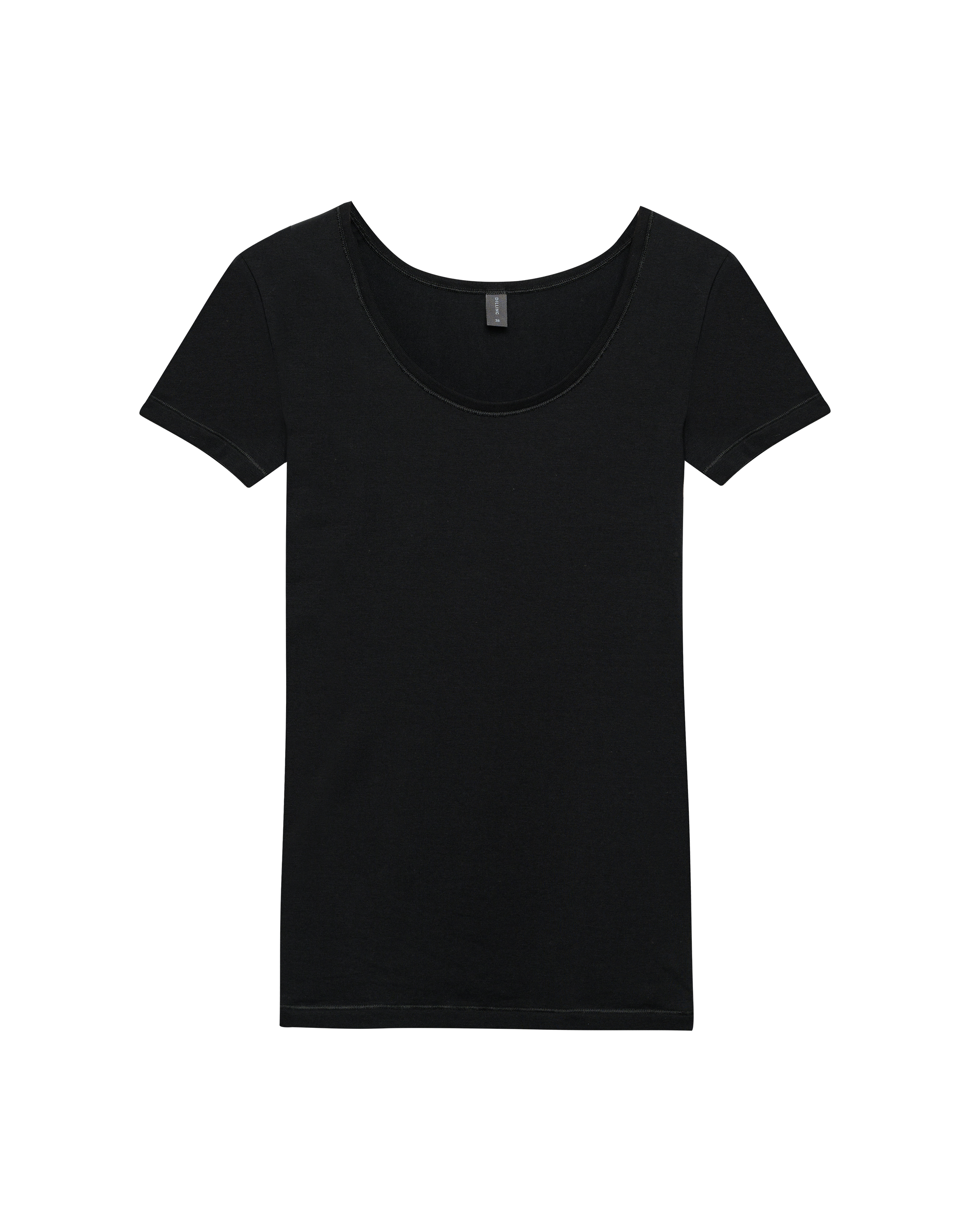 Dames katoenen T-shirt in Zwart