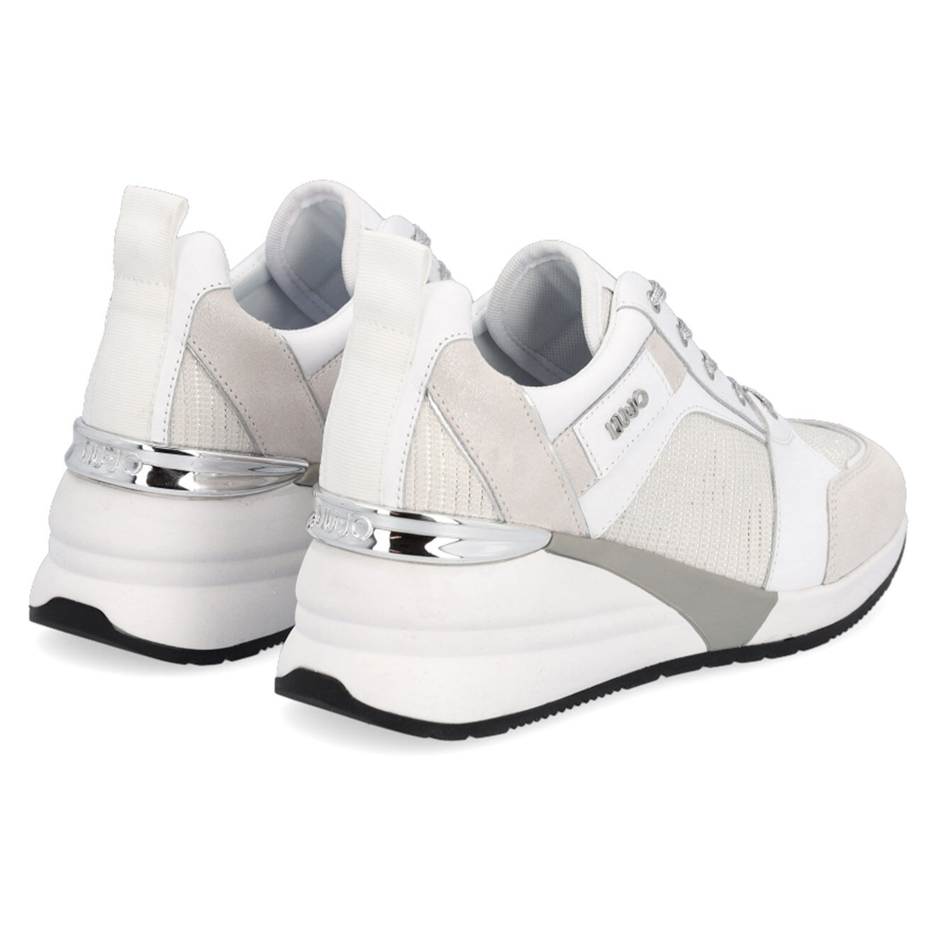 Liu-Jo Sneakers Alyssa en Cuir blanc/argenté