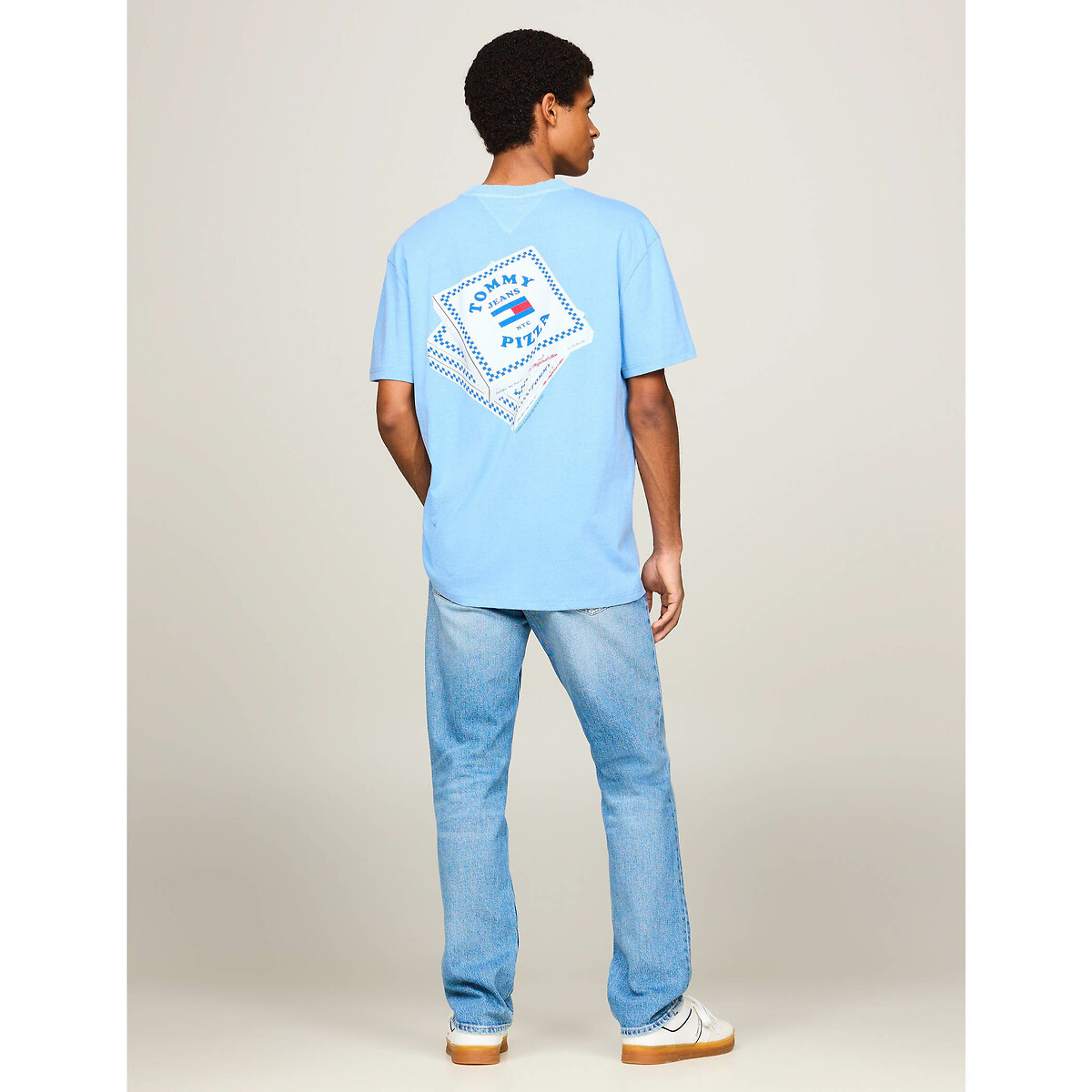 TOMMY JEANS<br>Camiseta reta com logo na frente e nas costas