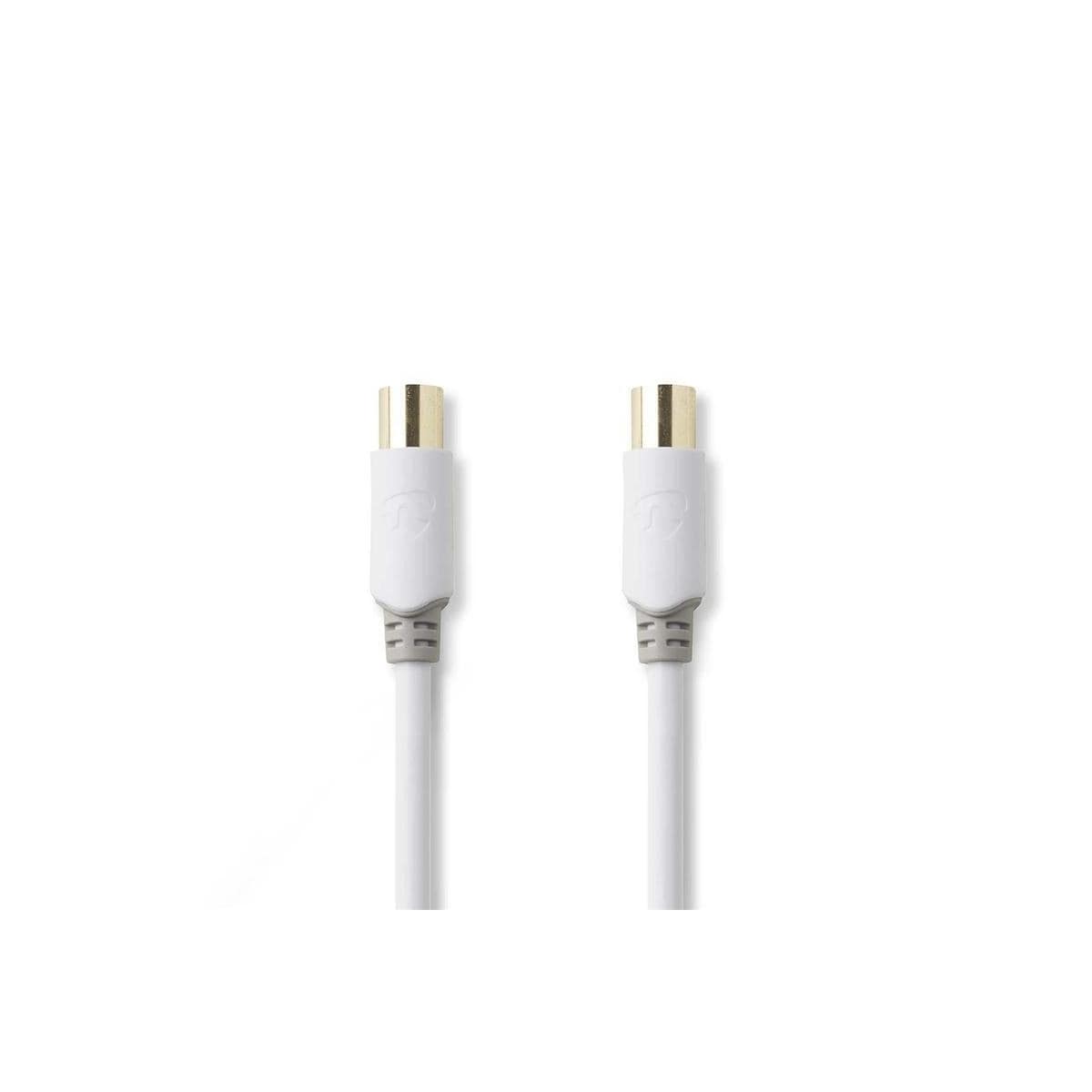 Nedis Coax Cable | IEC (Coax) Han | IEC (Coax) Hun | Gull belagt | 100 dB | 75 Ohm | Dobbelt skjermet | 2.00 m | Rund | PVC | Hvit | Boks