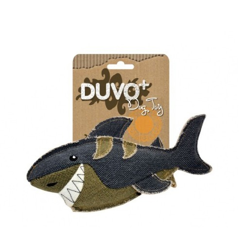 Brinquedo para cães DUVO SHARK em lona, 29 x 10 x 5 cm