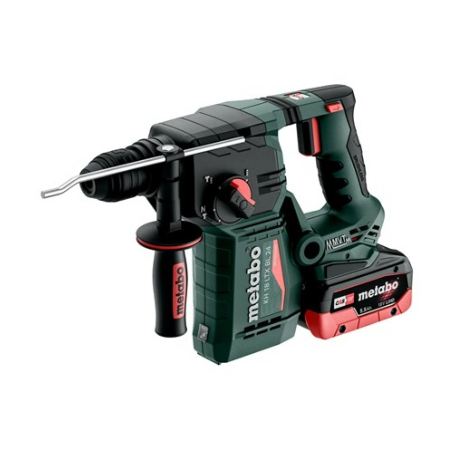 Metabo KH 18 LTX BL 24 18V Li-ion Accu combihamer set (2x5.5Ah LiHD accu) in Metabox