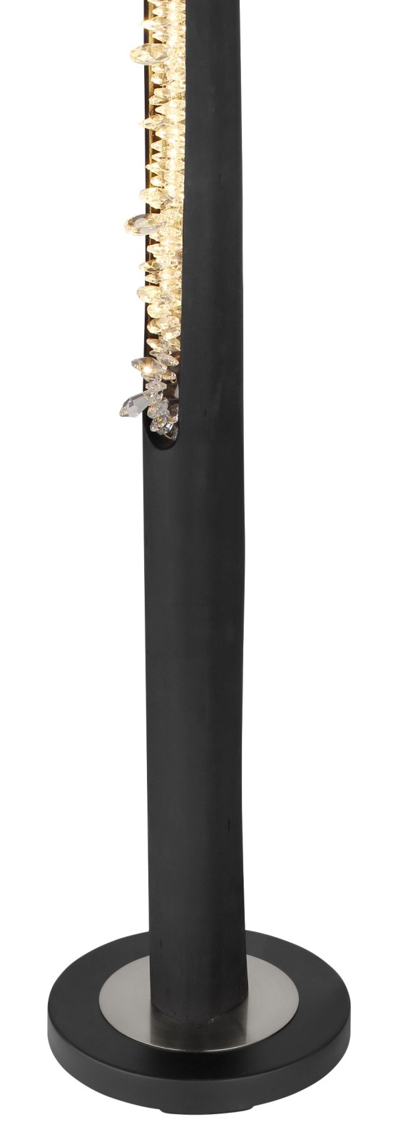 LED-Stehleuchte - Burned Wood-silber - dimmbar - 151 cm