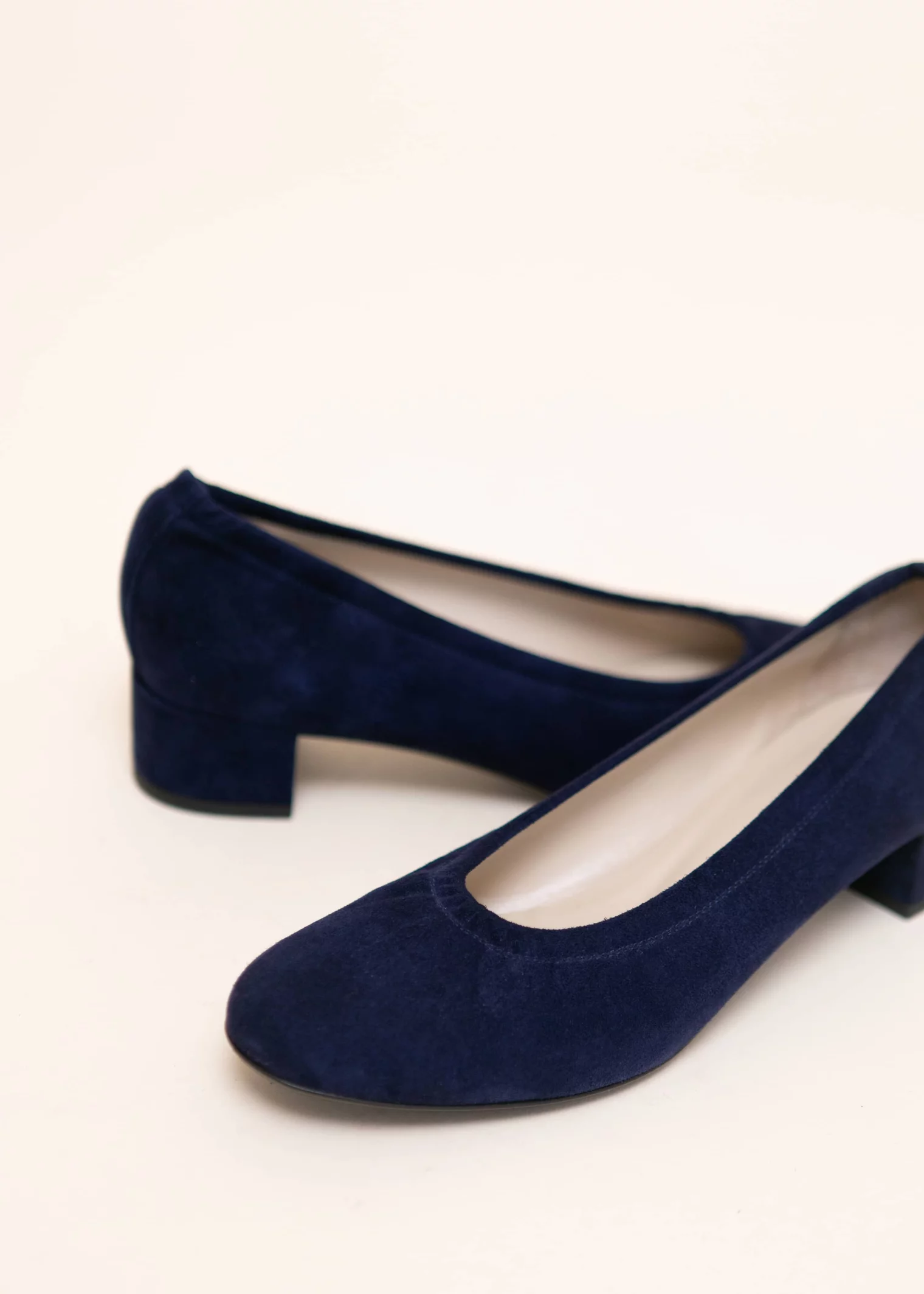 BALLERINE VARSOVIE VELOURS MARINE
