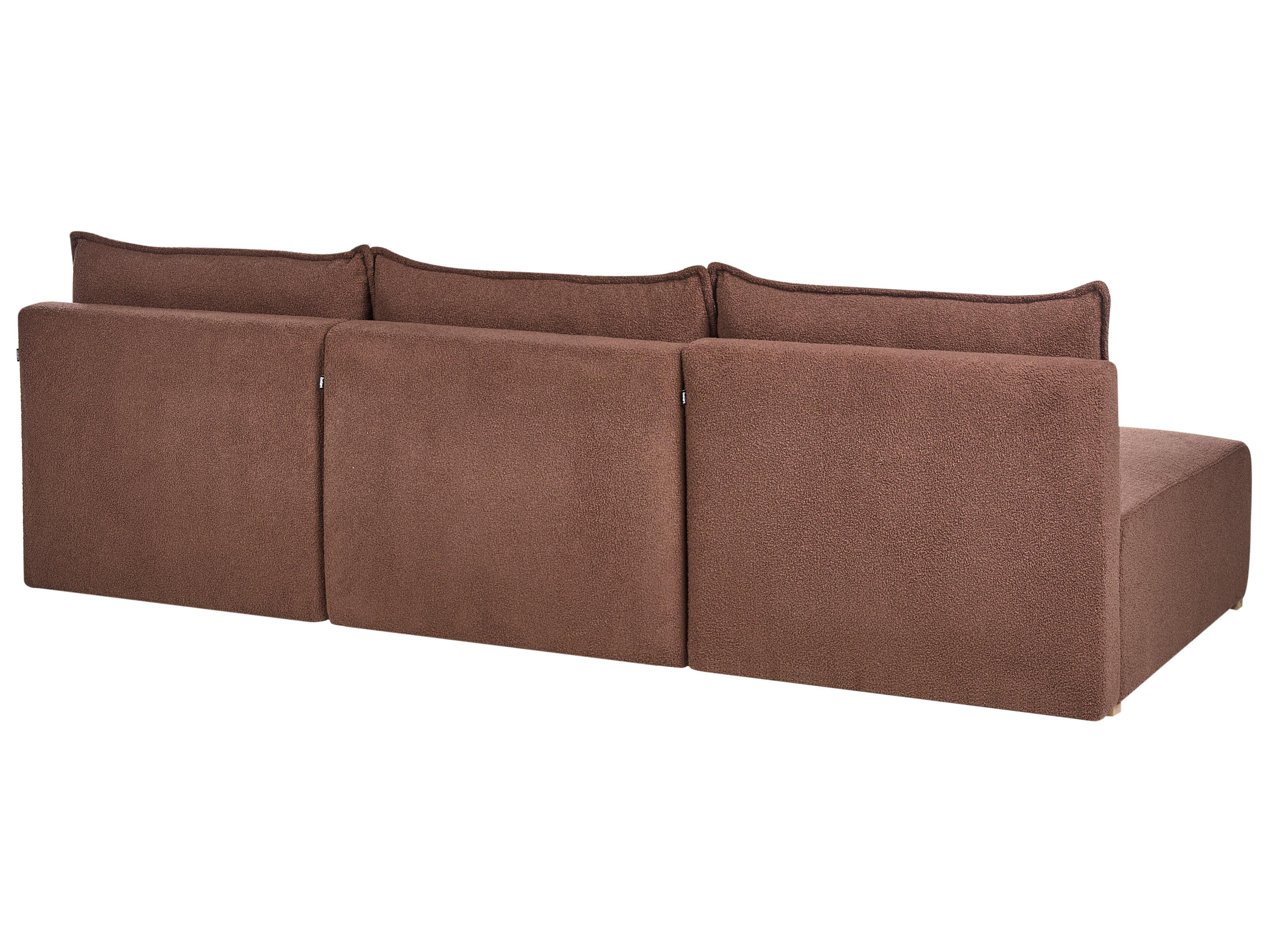 Modulaire U-vormige bank NERBO Bouclé Bruin