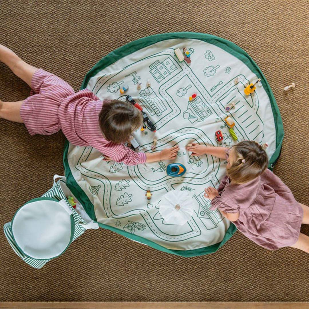 play&go opbergmand en speelkleed soo - road