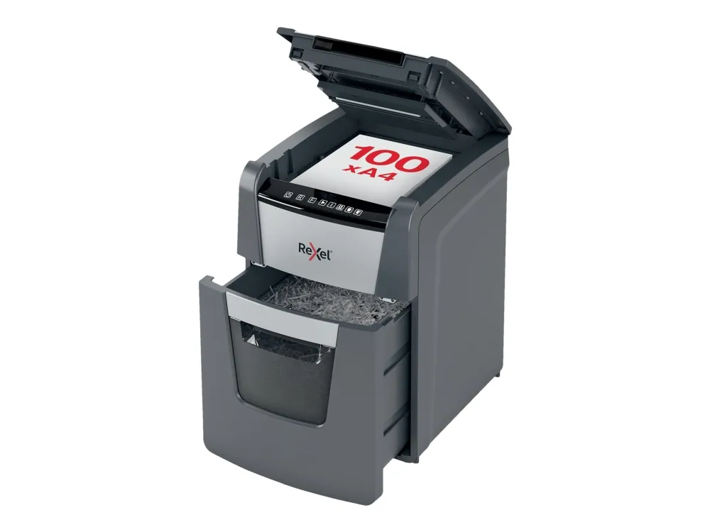 Makulator Rexel Optimum AutoFeed  100X krydsmakulering 4x28 mm (P-4)