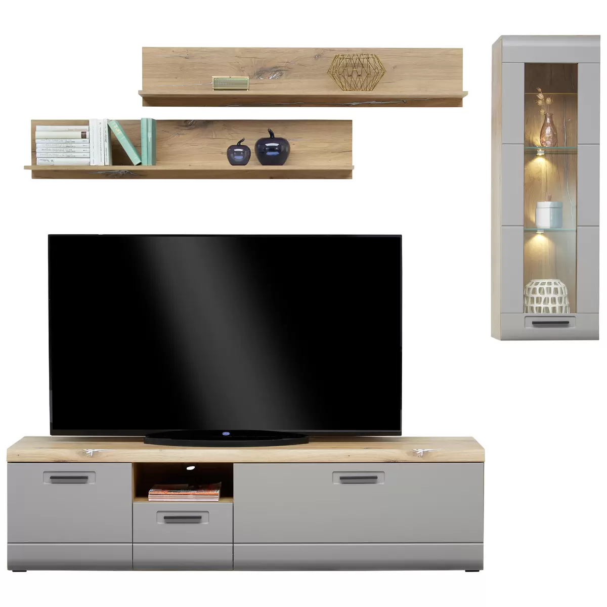 Wandboard Auris dunkelgrau,Eiche