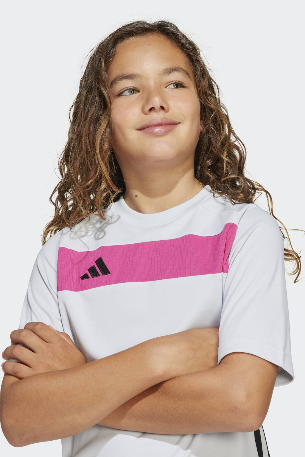 adidas voetbalshirt Tiro 25 Essential lichtgrijs/fuchsia
