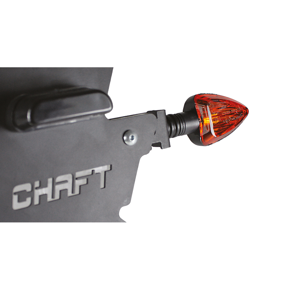 Chaft - Clignotants à Ampoules Gunner Noir / Orange