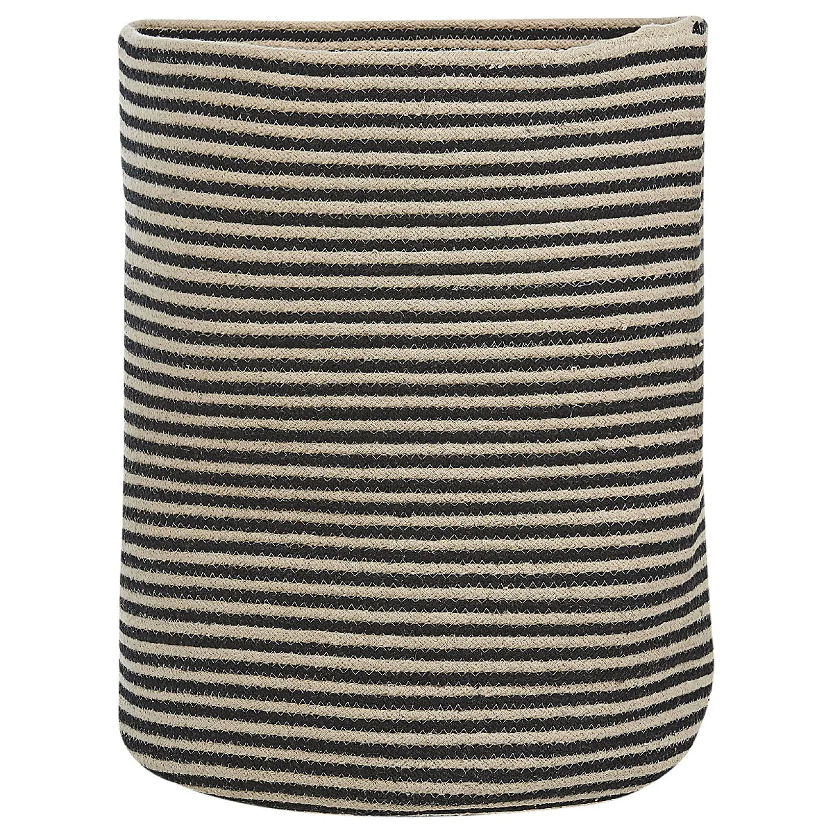 Beliani YERKOY - Panier en coton beige et noir