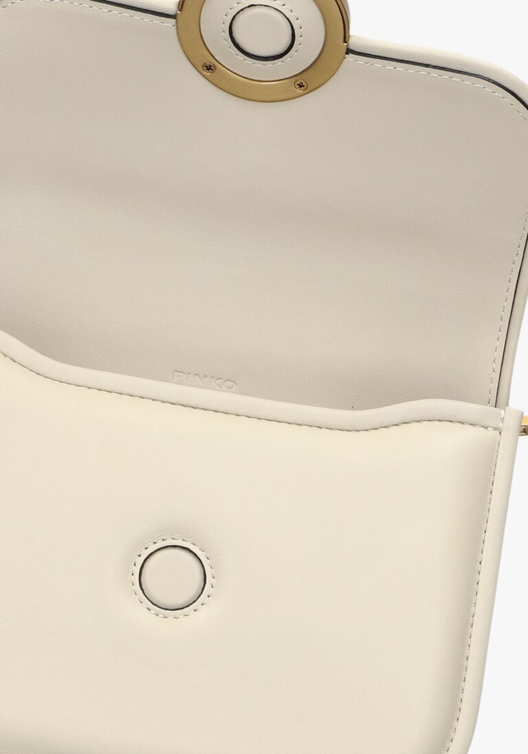 witte pinko schoudertas love box bag