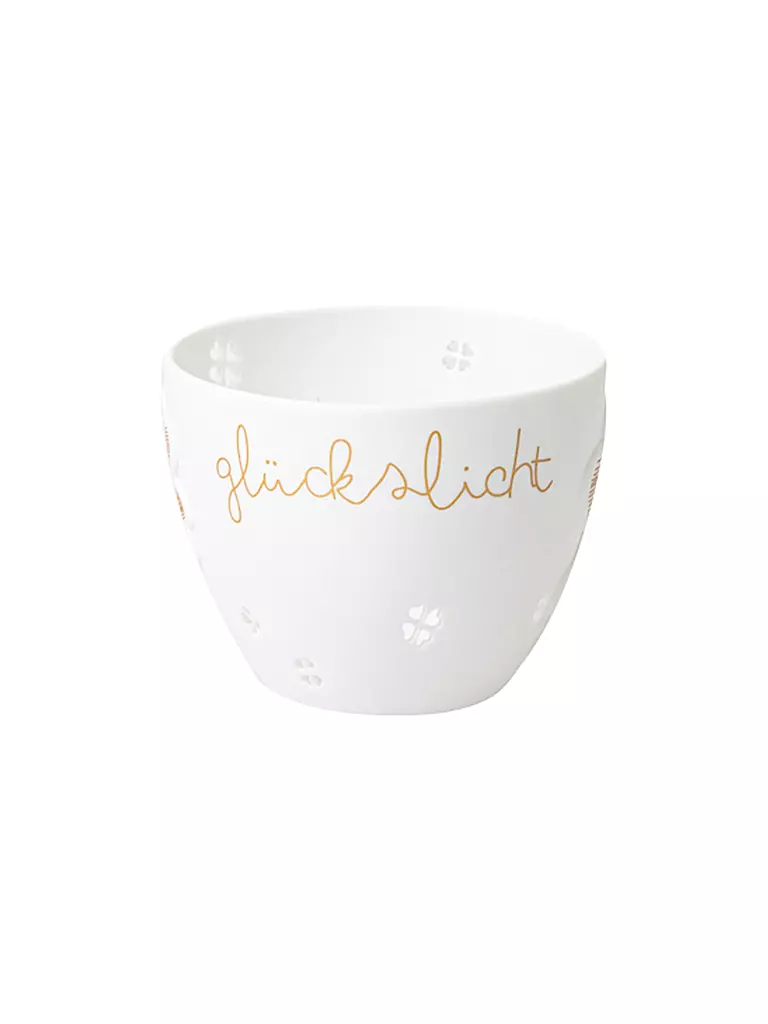 RAEDER Poesielicht klein GLÜCKSLICHT 8x6,5cm Weiss weiss