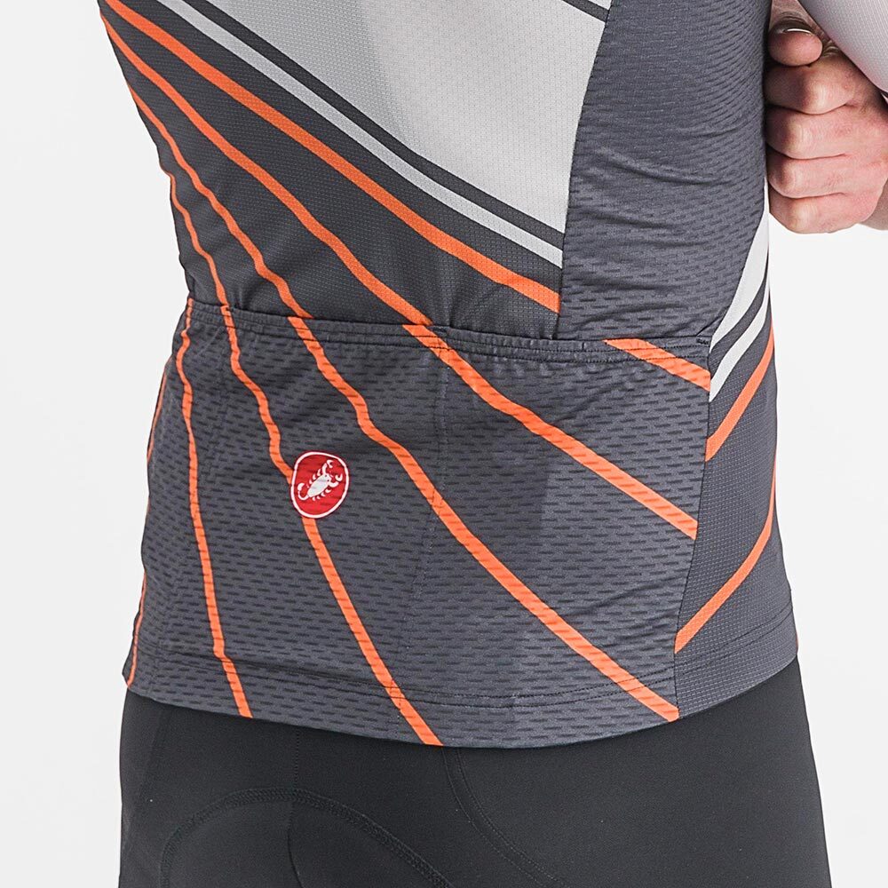 Castelli Speed Strada Fietsshirt Korte Mouwen Grijs/Donkergrijs Heren