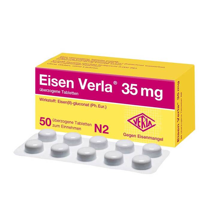 Eisen Verla® 35 mg überzogene Tabletten, 50 St