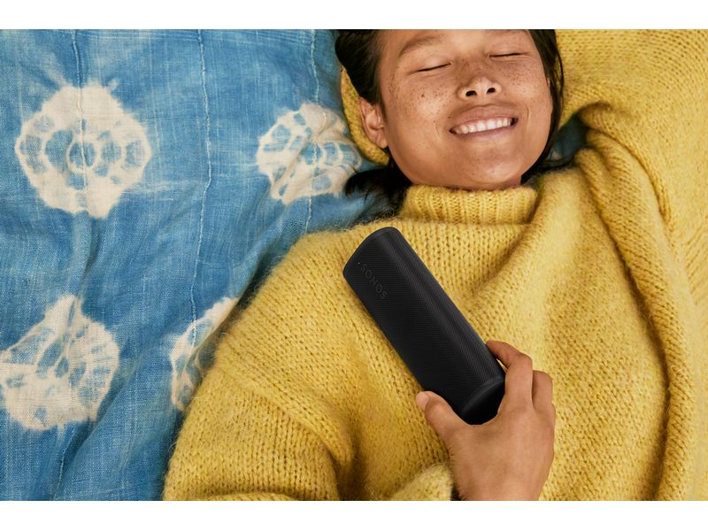 Sonos Smart Speaker Roam 2 Schwarz Kompakter Lautsprecher mit hoher Klangqualität