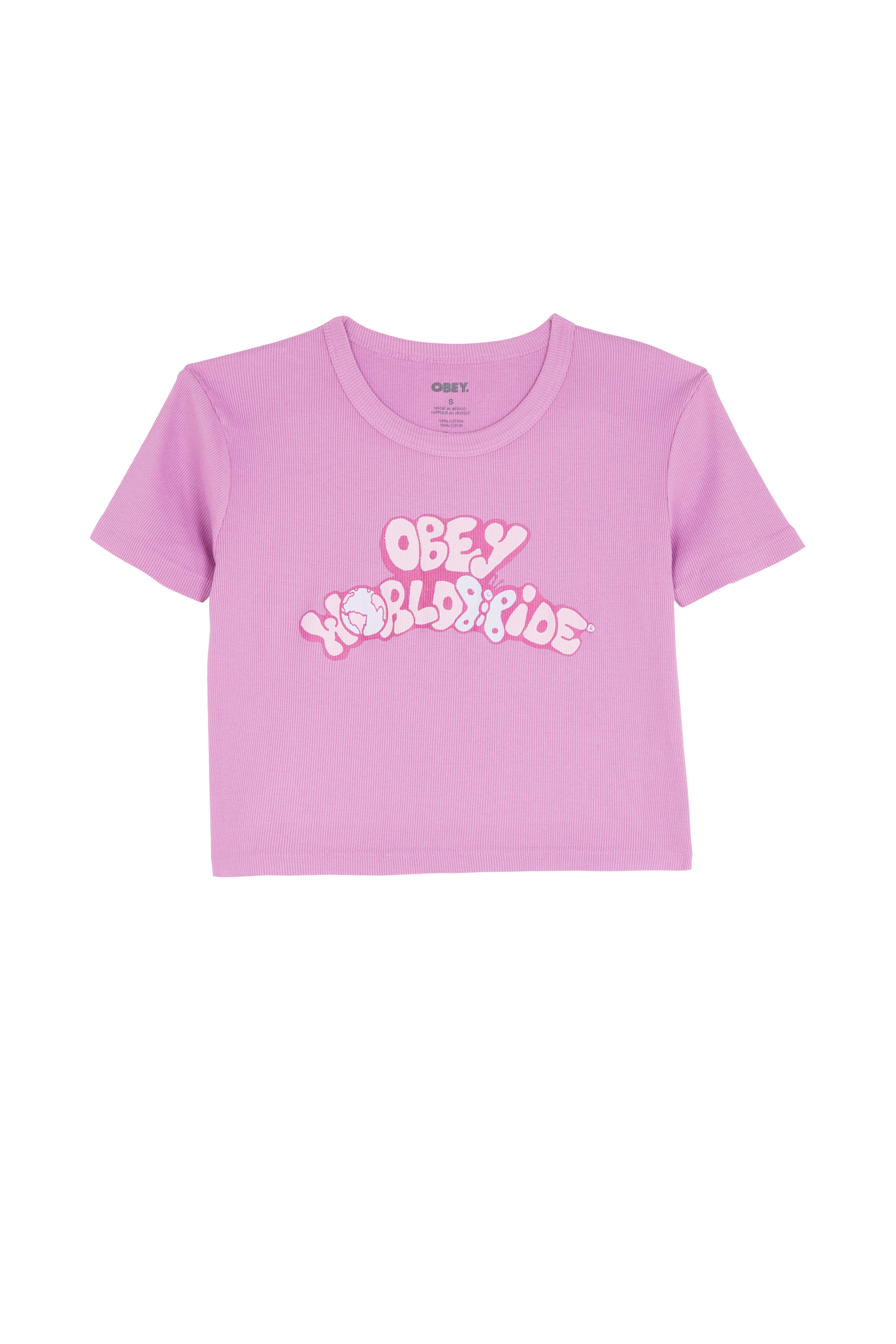 OBEY T-shirt WORLDWIDE BUTTERFLY MLP M Violet