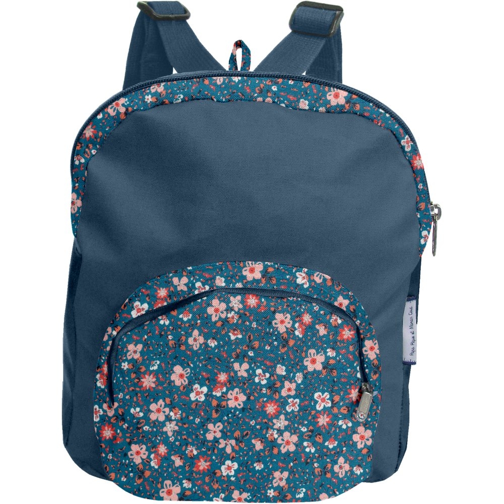 Petit Sac À Dos Fleuri Nude Ardoise