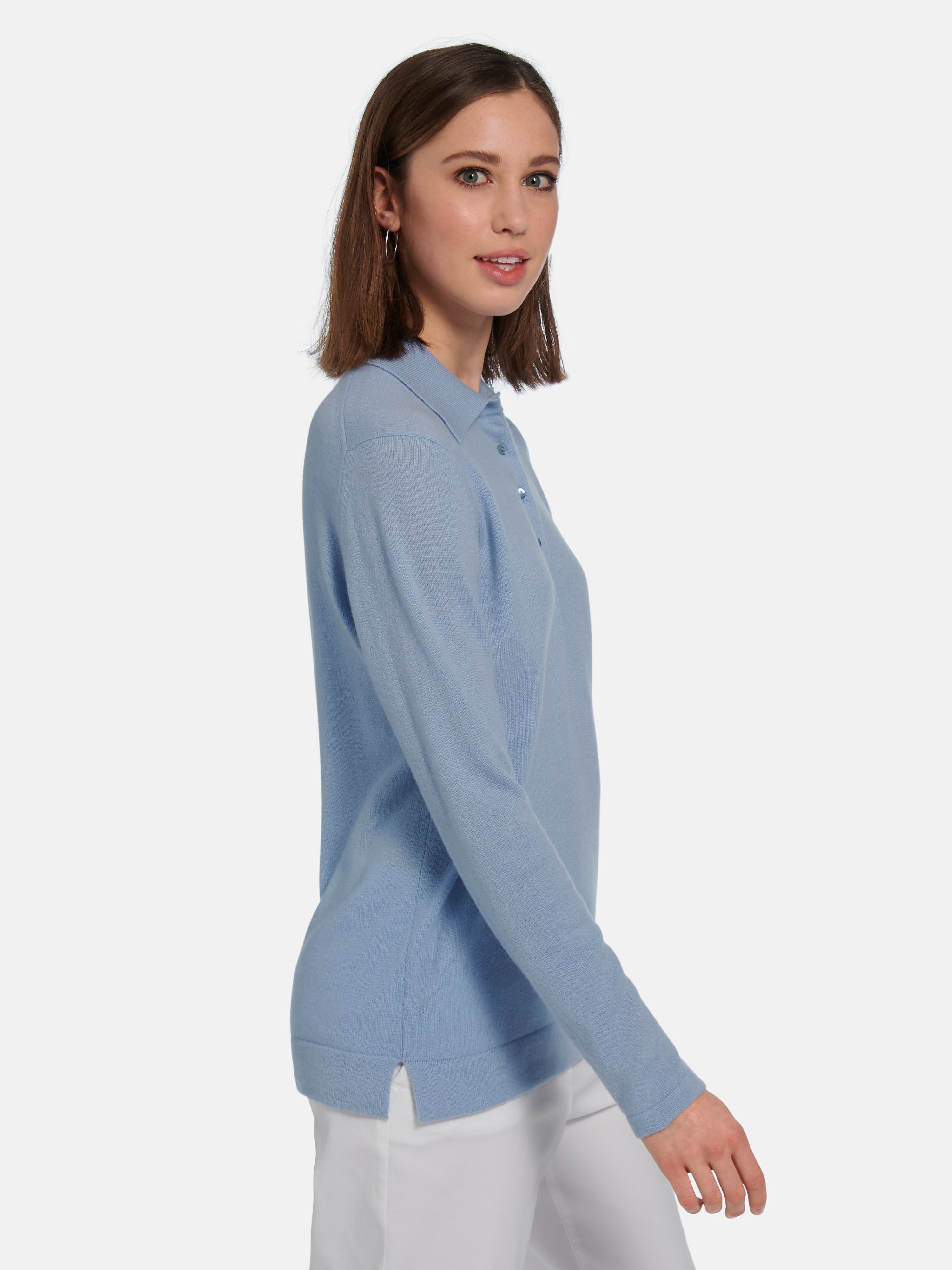 Polo-Pullover aus 100% Premium-Kaschmir