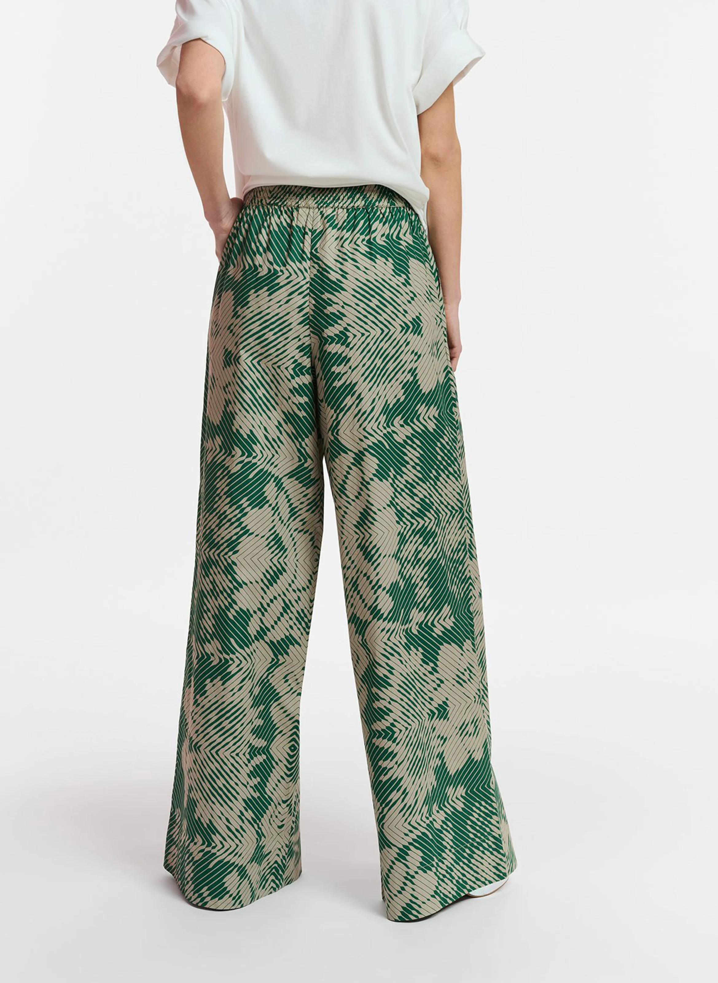 GRIBBLE - Pantalon large en coton | Vert