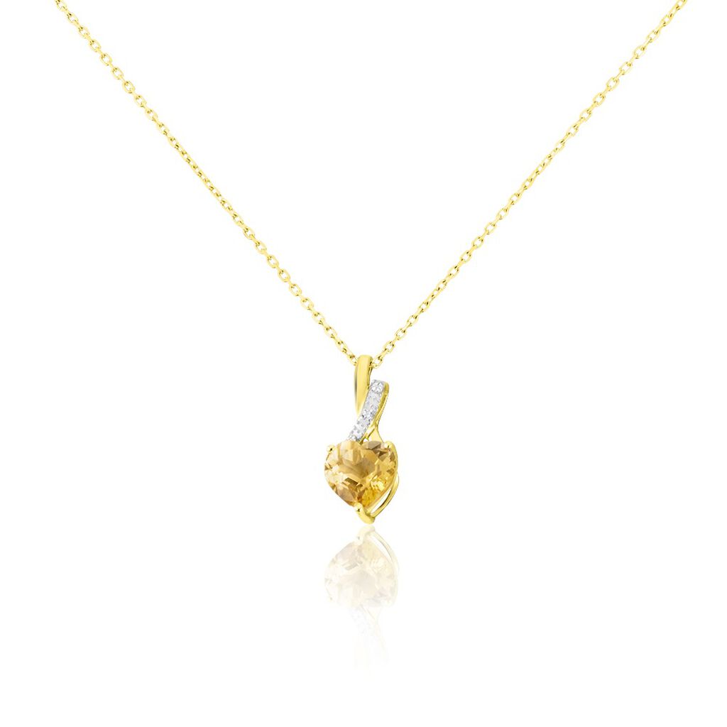 Collier Or Jaune Clothilde Citrine