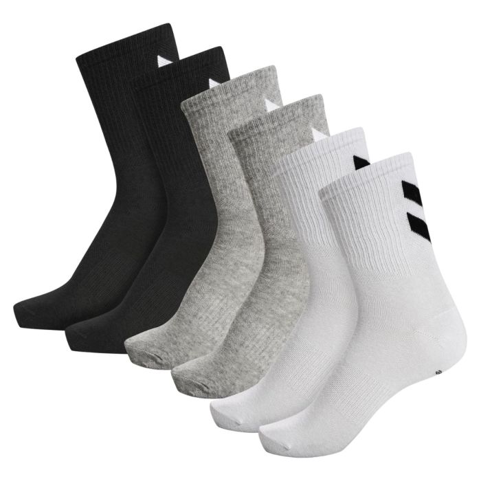 Hummel Unisex Strømper Chevon Mid-Cut Socks 6-Pack Hvid