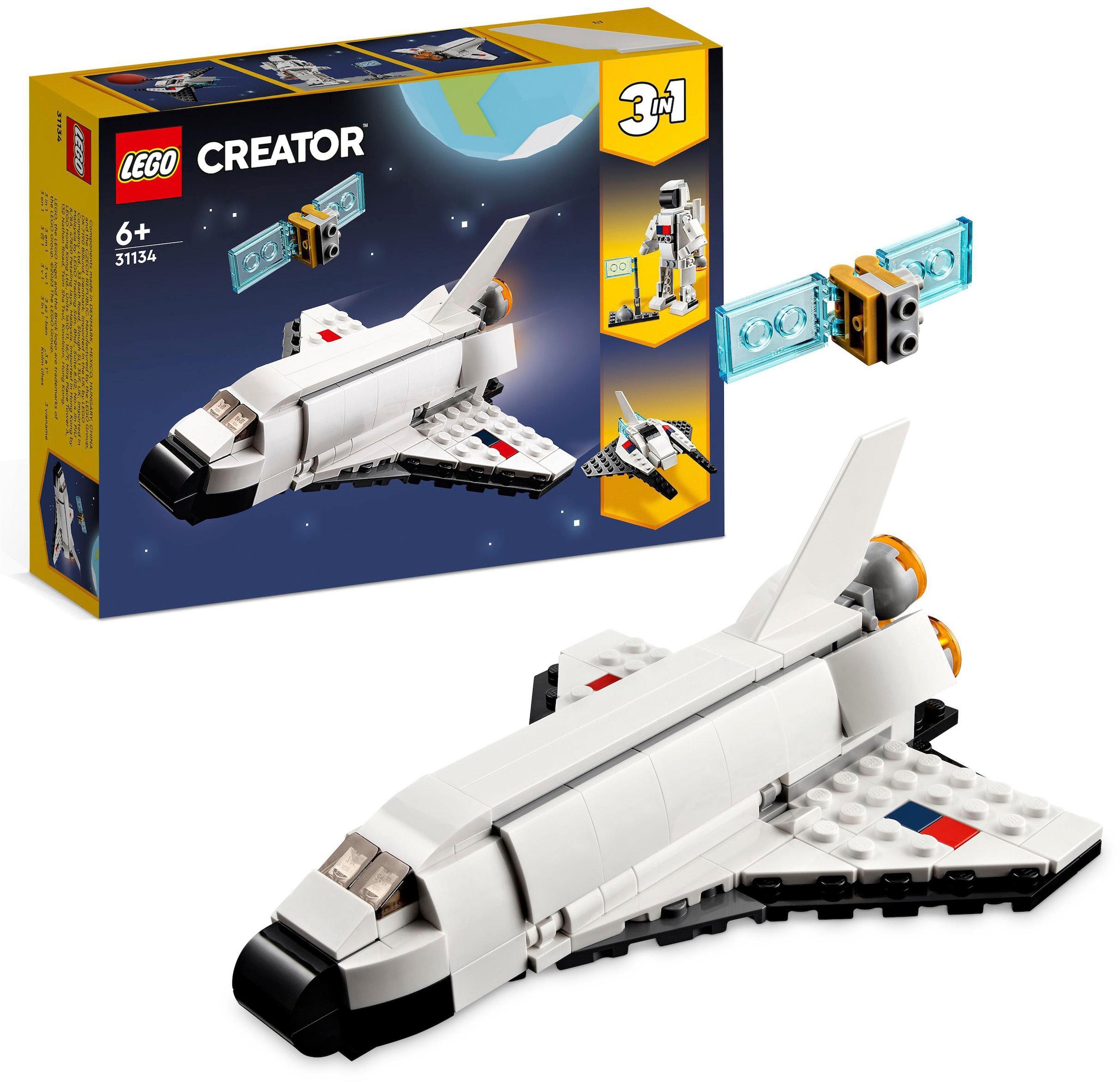 LEGO® Konstruktionsspielsteine »Spaceshuttle (31134), LEGO® Creator 3in1«
