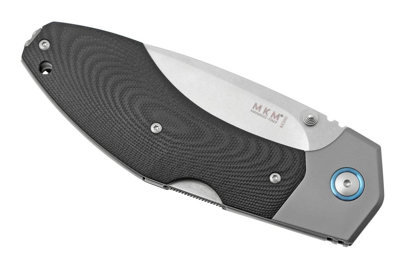 MKM Hero Stonewashed, Black G10, Titanium Bolsters, zakmes