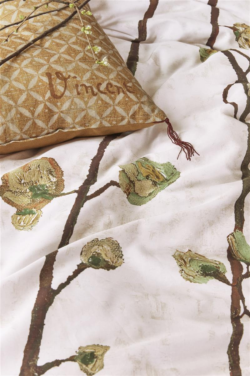 Bettwäsche PLUM BLOSSOMS Satin 135x200 cm, mit 1 Kissen