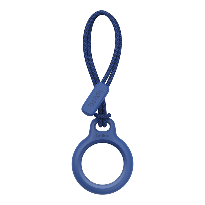 Apple AirTag Holder mit Schlaufe Anhänger Hardcase Hülle Schlüsselanhänger (F8W974BTBLU) - Blau
