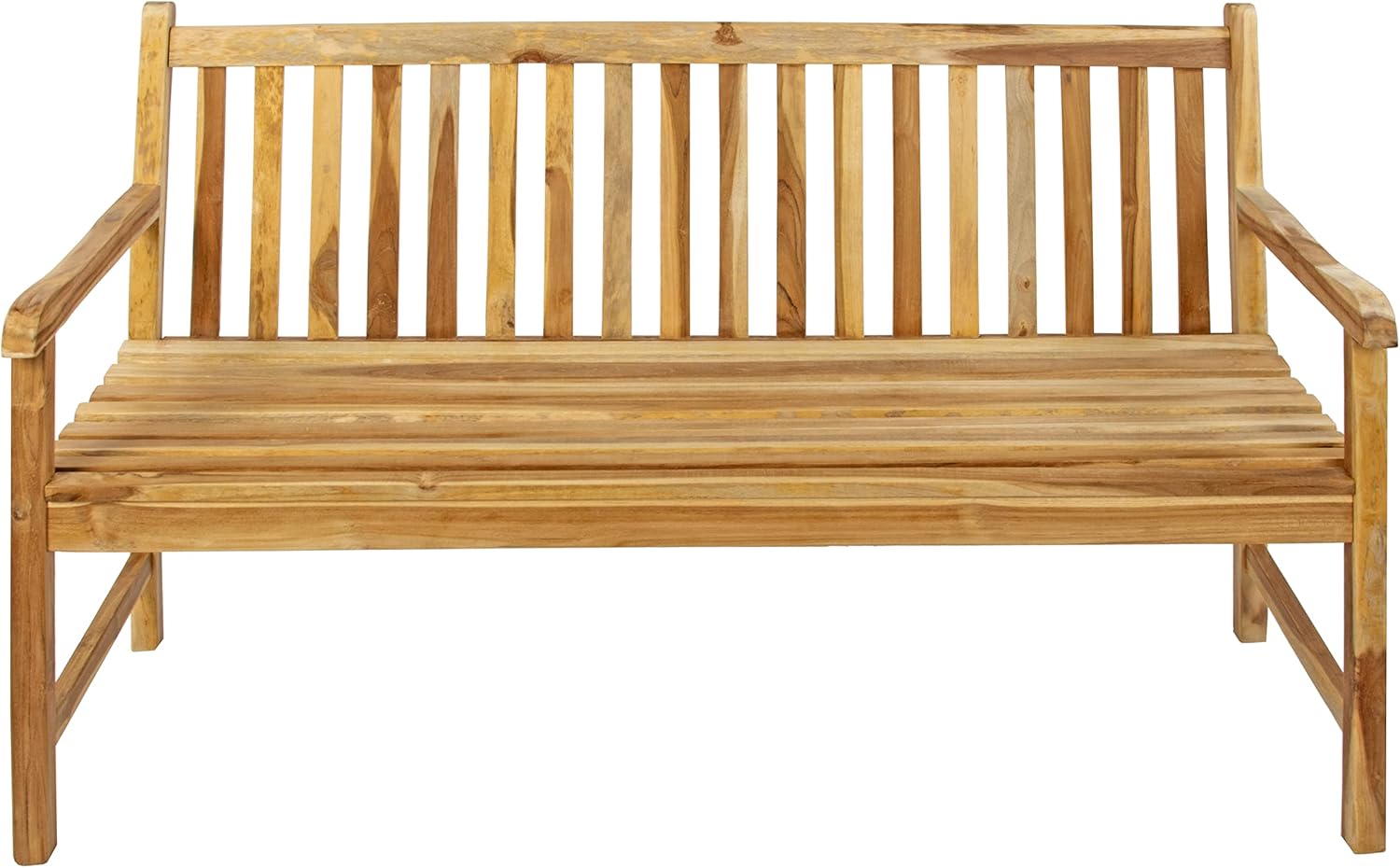SAM 3-Sitzer Gartenbank Caracas, 150 cm, Teak-Holz, Massive Holzbank, ideal für den Balkon oder Garten braun