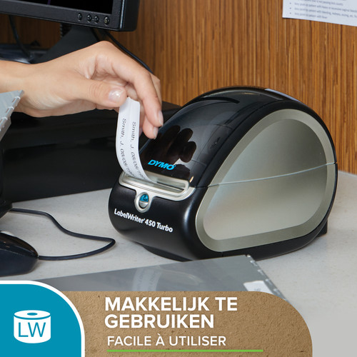DYMO Authentieke LabelWriter Kleine Naambadge Label Wit (41 mm x 89 mm)