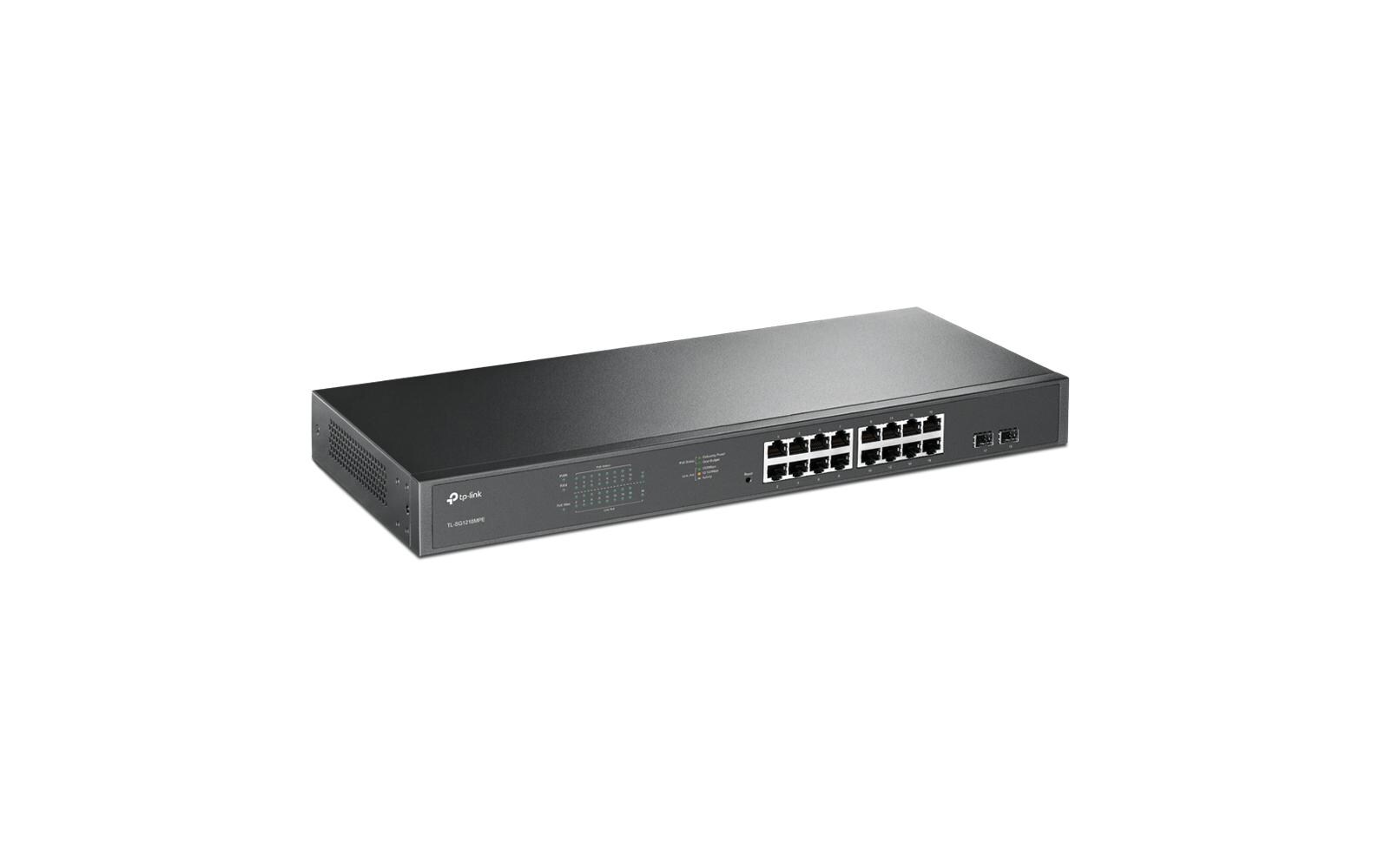 PoE+ Switch TL-SG1218MPE 18 Port<br>16-Port-Gigabit-Easy-Smart-PoE+-Switch mit 2 SFP-Slots