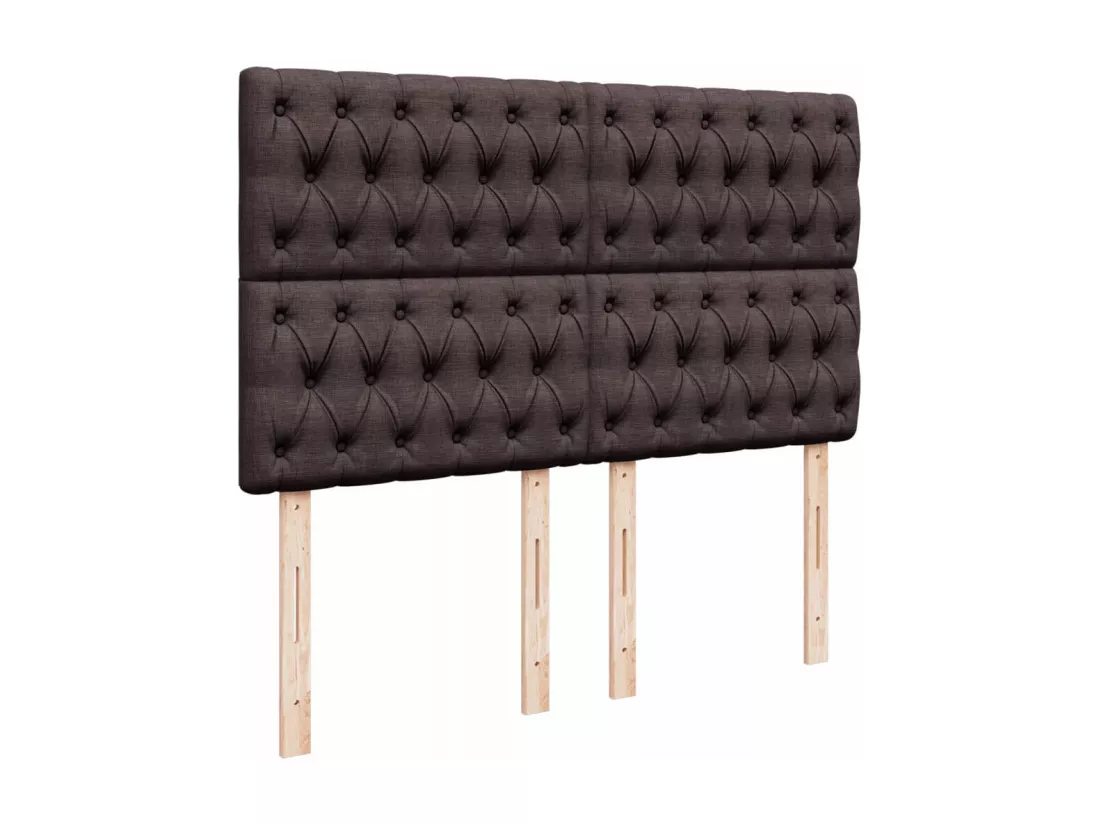 Sommier tapissier avec matelas Marron foncé 160x200 cm