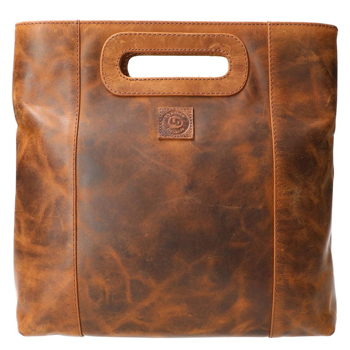 LD Lederwaren Handtas Hunter Bruin