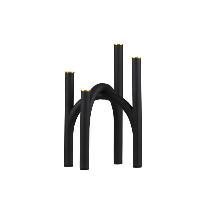 AYTM - Angui Kerzenhalter 22,8 x 22,8 x 34 cm, schwarz/gold