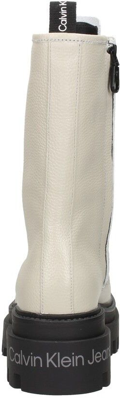 Calvin Klein Flatform Mid Laceup Boot gebroken wit