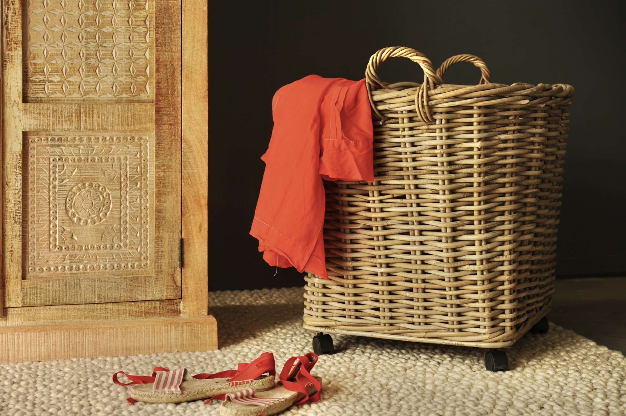 7er-Set Rundkörbe 'Ambon', Rattan natur von fischer's lagerhaus